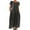 Gray, variant on Ahuyic Printed Solid Color Plus Size Dress For Women, Summer Womens' Short Sleeve Long Maxi Dresses,Ladies' Casual Round Neck Dress Washed Cotton Loose Dress With Pockets