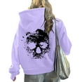 thumbnail image 4 of S emblematic Streetwear Hoodie for Everyday Casual Comfort with Drawstring Hood and Front Pouch Pocket Purple 2XL, 4 of 6