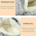 thumbnail image 7 of Lapcatz Nest Bed, Lapcatz Bed, Pursnug Cat Bed, Cat Bed Round Plush Fluffy Hooded Calming Cat Bed Cave, Pursnug Cat Cave, Lapcatz Nest for Pet, Semi Enclosed Pet Nest, Covered Warm Cat Bed, 7 of 7