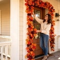 thumbnail image 2 of Halloween Artificial Fall Maple Leaf Garland, 68.9 Inch Autumn Foliage Vine for Indoor Outdoor Halloween Thanksgiving Home Party Decorations by XSAOP, 2 of 9