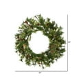 thumbnail image 2 of Vickerman 30" Mixed Country Pine Artificial Christmas Wreath, Warm White Dura-lit LED Lights, 2 of 3