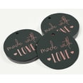 thumbnail image 3 of Inkdotpot Real Rose Gold Foil Made With Love Text Tag Favor Hang Paper Tag 100 Piece, 3 of 6