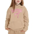 thumbnail image 4 of Telankuip I'm Literally Just a Girl Hoodies for Teen Girls Cute Bow Graphic Long Sleeve Funny Letter Printed Preppy Sweatshirts Casual Loose Comfy Pullover Tops with Pocket Khaki 8-9 Years, 4 of 4