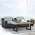 thumbnail image 2 of Crosley Beaufort 3 Piece Wicker Patio Conversation Set in Brown and Mist, 2 of 12