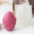 thumbnail image 4 of Pink Season Candle Mold Carved Design DIY Silicone 3D Easter Egg Rose Tulip Relief Soap Casting Mold Home Supplies, 4 of 8