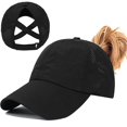 thumbnail image 1 of Gorra de béisbol Enwokran con forma de cola de caballo para mujeres y hombres, 1 of 6