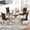 Table*4 Black C-Shape Chairs Gold Leg style 1, variant on Sumdeal 63" Glass Dining Table Set for 6,Silver Base Dining Room Table with 6 Silver Leg C Shape Chairs
