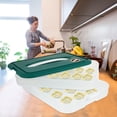 thumbnail image 2 of Refrigerator Dumpling Wonton Freezer Box Fridge Dumpling Organizer Box for Home (2-layer), 2 of 7