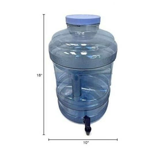BPA-Free Reusable Food Grade Safe Tritan Leak-Proof Plastic Water Bottle Spigot Gallon Jug Container With Handle - Made in USA (5 Gallon Big-Wide Mouth)