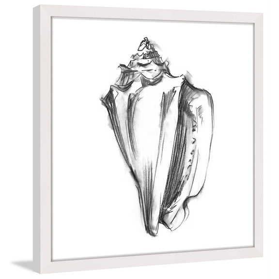 "Shell Sketch I" Framed Painting Print