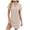 Beige, variant on Women's Waffle Knit Polo Mini Dress Casual Short Sleeve V-Neck Bodycon Dress in Plum Purple for Everyday Wear and Date Nights(Brick Red, XXL)