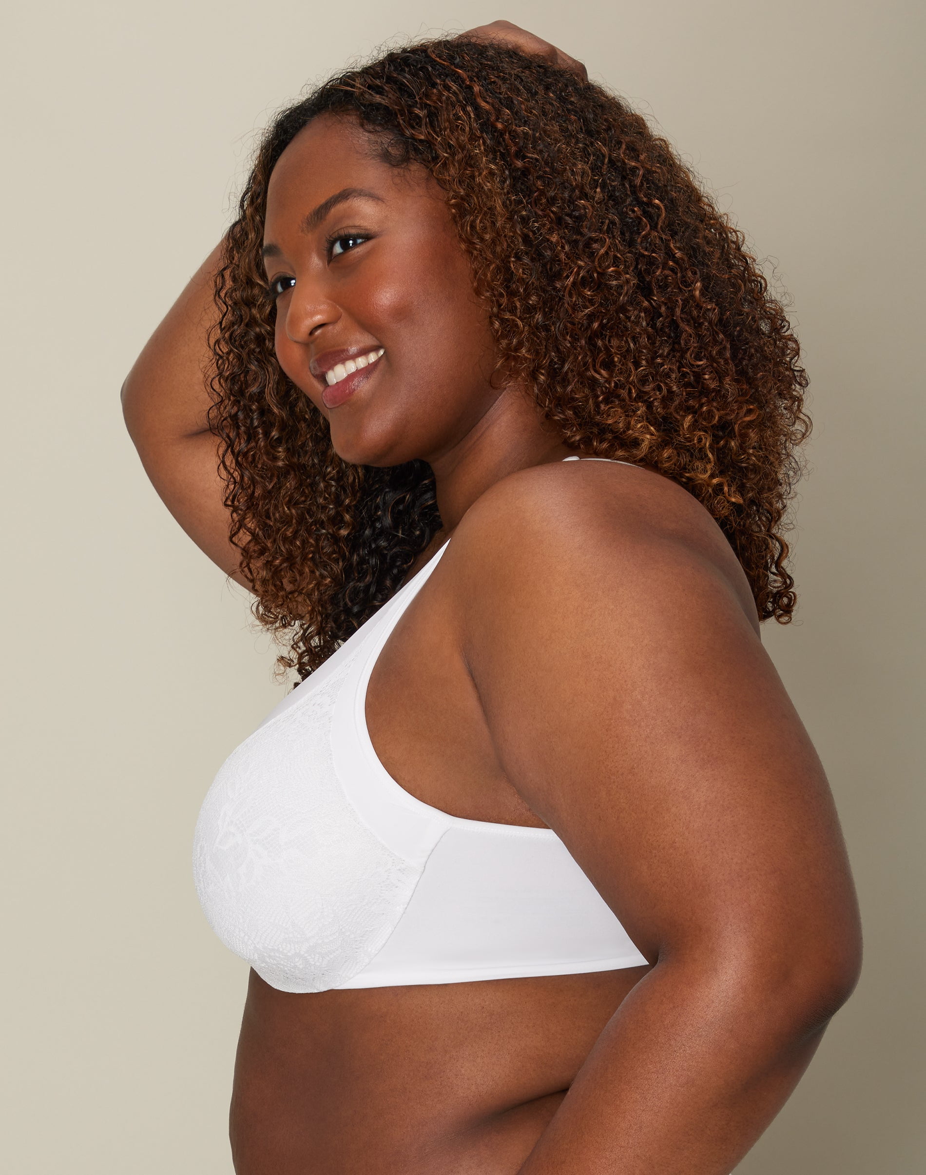 Women's Playtex 4833 Ultra Soft No Poke Dreamwire Underwire Bra (White 38DD)