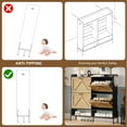 thumbnail image 4 of TROPOW Shoe Storage Cabinet,with 4 Flip Drawers,Freestanding Shoe Storage Cabinet Organizer for Entryway,Shoe Rack Cabinet,Dry and Wet Separation Shoe Organizer with Metal Legs,Wood Color+Black, 4 of 8