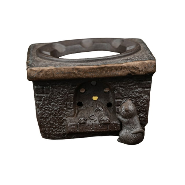 veasfak Tea Warmer Ceramic Tools Japanese Holder Tea Set Stove Warmer for Office Kitchen Cat Tea Warmer