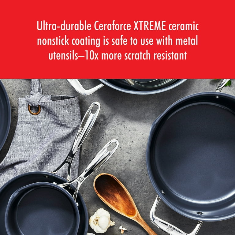 ZWILLING CFX Stainless Steel 7 Piece Ceramic Nonstick Cookware Set