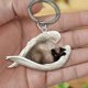thumbnail image 1 of Llavero encantador de Ángel durmiente para perro, llavero de animal para niña y mujer, llave de coche, regalo para niño, barco de gota de agua., 1 of 4