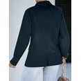 thumbnail image 6 of luvamia Womens Open Front Blazers Casual Long Sleeve Lapel Collar Button Down Work Office Jackets Blazer with Pocket Size S Fit Size 4 Size 6, 6 of 9