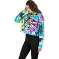 thumbnail image 4 of Ed Hardy Women's French Terry Tie Dye Printed Cropped Hoodie, 4 of 5