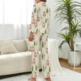 thumbnail image 3 of Top-kevin Champagne Glasses Snowflakes Pine Women's Long-Sleeve Shirt And Full-Length Bottom Pajama Set, 3 of 12