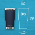 thumbnail image 2 of BluePeak Double Wall Stainless Steel Vacuum Insulated Tumbler Set, 2-Pack, 30 oz, Navy, 2 of 7