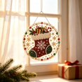 thumbnail image 4 of Christmas Pearl Art DIY Diamond Painting Hanging Suncatcher Ornament, Acrylic Rhinestone Gem Craft Pendant for Window, Wall, Door and Holiday Decor, 4 of 7