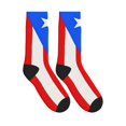 thumbnail image 4 of Men's Pr Puerto Rico-Flag Novelty Athletic Socks Women's Digital Printing Funky Patterned Crew Socks, 4 of 7