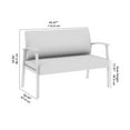 thumbnail image 2 of Bush Business Furniture Arrive Waiting Room Loveseat with Arms in Black Vinyl, 2 of 10