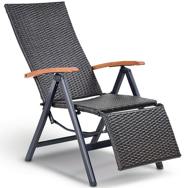 Costway Patio Folding Chair Lounger, Patio Recliner Chairs