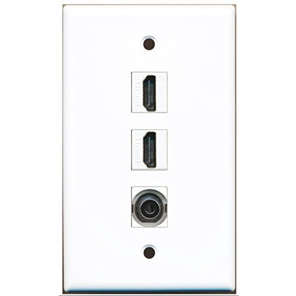 RiteAV - 2 Port HDMI and 1 Port 3.5mm Wall Plate