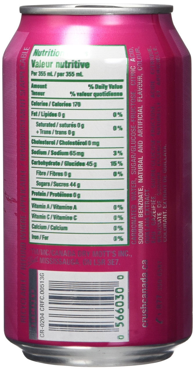Crush Cream Soda Soft Drink 12 Cans 355ml/12 fl. oz