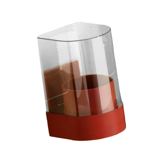 Dispensador de vasos, portavasos estable y compacto, organizador de vasos de papel, soporte para café, Rojo