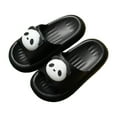 thumbnail image 3 of Hessimy Toddler Little Kids Slides Sandals Beach Pool Shower Slides Anti-Skid Home Bath Slippers Cute Summer Outdoor Shoes for Girls and Boys house slippers for toddler kids(Black,1), 3 of 7