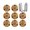 8 pack, variant on Lynono Co.,Ltd ThickW00denBeverage Coaster Incorporating Bottle Opening Mechanism Cup MatW00dCoaster with Bottle Opener Round with Storage Rack Insulated Cup Pad