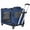 Dark Blue + 24"(with Wheels, variant on LuckyNote 32" Foldable Soft Dog Crate, 3-Door Portable Folding Pet Carrier with Mesh Windows, Indoor Outdoor Travel Kennel, Dark Blue
