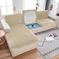 thumbnail image 3 of Funda de asiento de sofá de tela de terciopelo para sala de estar, funda de cojín elástica, funda de sofá suave, Protector de muebles para el hogar, 3 of 5
