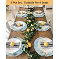 thumbnail image 4 of 13 Inch Round Placemats Set of 6, Beach Coastal Blue Non Slip Heat Insulation PP Table Mats, Nautical Shell Starfish Coral Summer Washable Place Mats for Kitchen Dining Party Table Decor, 4 of 7