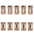 thumbnail image 1 of HUGFEGWE M6x12mm Female Thread Knurled Nuts,100PCS Hx8mm OD Brass Threaded Insert Embedment Nuts Hydraulic Welded Joint Injection Molding Assortment Kit for 3D Printing Injection Molding CJB91-25026, 1 of 7