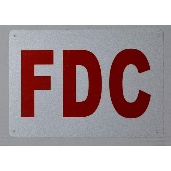 FDC Sign (White, Reflective !!, Aluminium, Size 7X10) (ref-2201)
