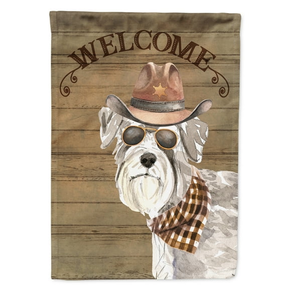 Carolines Treasures CK6356GF Schnauzer 2 Country Dog Flag Garden Size  Small multicolor