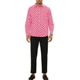 thumbnail image 2 of INSPIRE CHIC Polka Dots Shirt for Men's Pointed Collar Button Long Sleeve Shirts, 2 of 5