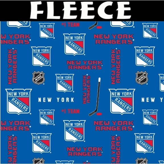 Official Licensed NHL New York Rangers Blue Fleece Fabric by the Yard