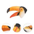 thumbnail image 2 of MasteelfCA 1Pc Toucan Animal Shaped Toy Hand Puppet Toy Interactive Plaything Hand Doll Red, 2 of 7
