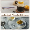 thumbnail image 4 of Uxcell 12 Pcs Stainless Steel Cocktail Picks, 4.33" Martini Picks Fruit Sticks Metal Skewers Reusable for Drinks Olives Appetizers Fruit Decorative, Rose Gold (Bead/Cylinder), 4 of 7