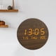 thumbnail image 4 of Reloj de pared digital de 7.5 "Temperatura Fecha 12/24 tiempo tiempo de tiempo de tiempo de Reloj de pared electrónico USB silencioso Reloj de escritorio para dormitorio Oficina Marrón Baoblaze reloj de pared digital, 4 of 8