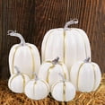 thumbnail image 5 of 7 Pcs Assorted Sizes Fall Artificial Pumpkins, Fall Pumpkin Decor, Autumn Pumpkins, Harvest Seasonal Accent, Halloween Pumpkins, Thanksgiving Halloween Festive Tabletop Decoration for Home, 5 of 5