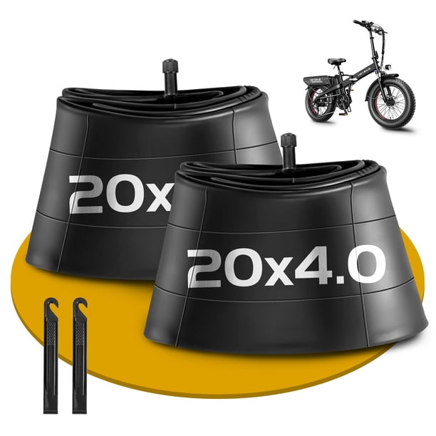 Cámara de aire Gesinikad para bicicleta 20x4.0 para llanta ancha, válvula Schrader, paquete de 2