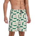 thumbnail image 2 of Yiaed Cartoon Crocodile for Men's Soft Sleep Pajama Short Lounging Pajama Shorts-Large, 2 of 6