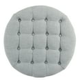 thumbnail image 5 of HomePop Large Round Button Tufted Storage Ottoman, Light Blue, 5 of 7