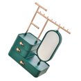 thumbnail image 1 of Jewelry Storage Box Necklace Holder Bathroom Necklace Earring Display Desktop Beauty Makeup Organizer Waterproof Rack High Definition Mirror Green, 1 of 9