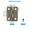 thumbnail image 2 of Uxcell Small Butt Hinges 1 inch, Jewelry Box Hinge with Screw for Jewelry Wooden Boxes, Brown 10 Pack, 2 of 6